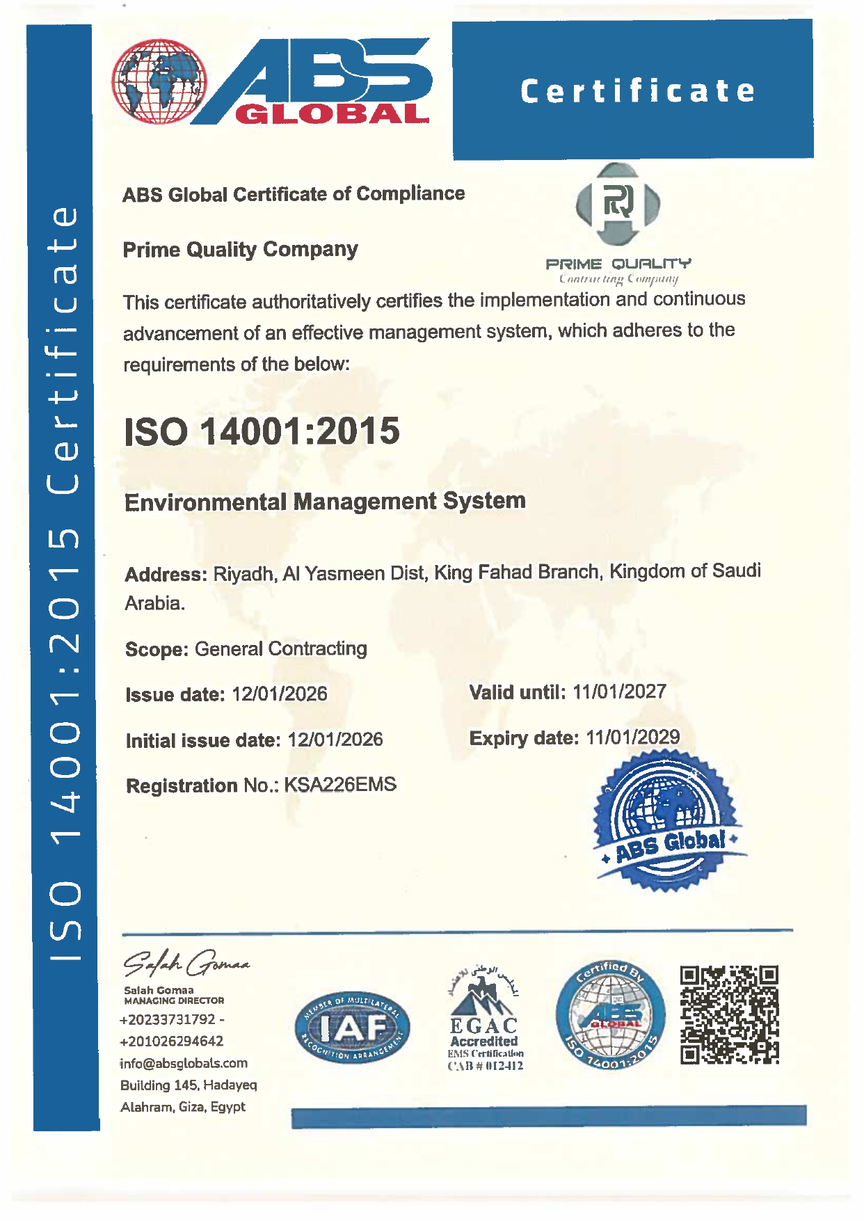 Prime Quality Company - ISO 14001 Certificate 2026_page-0001