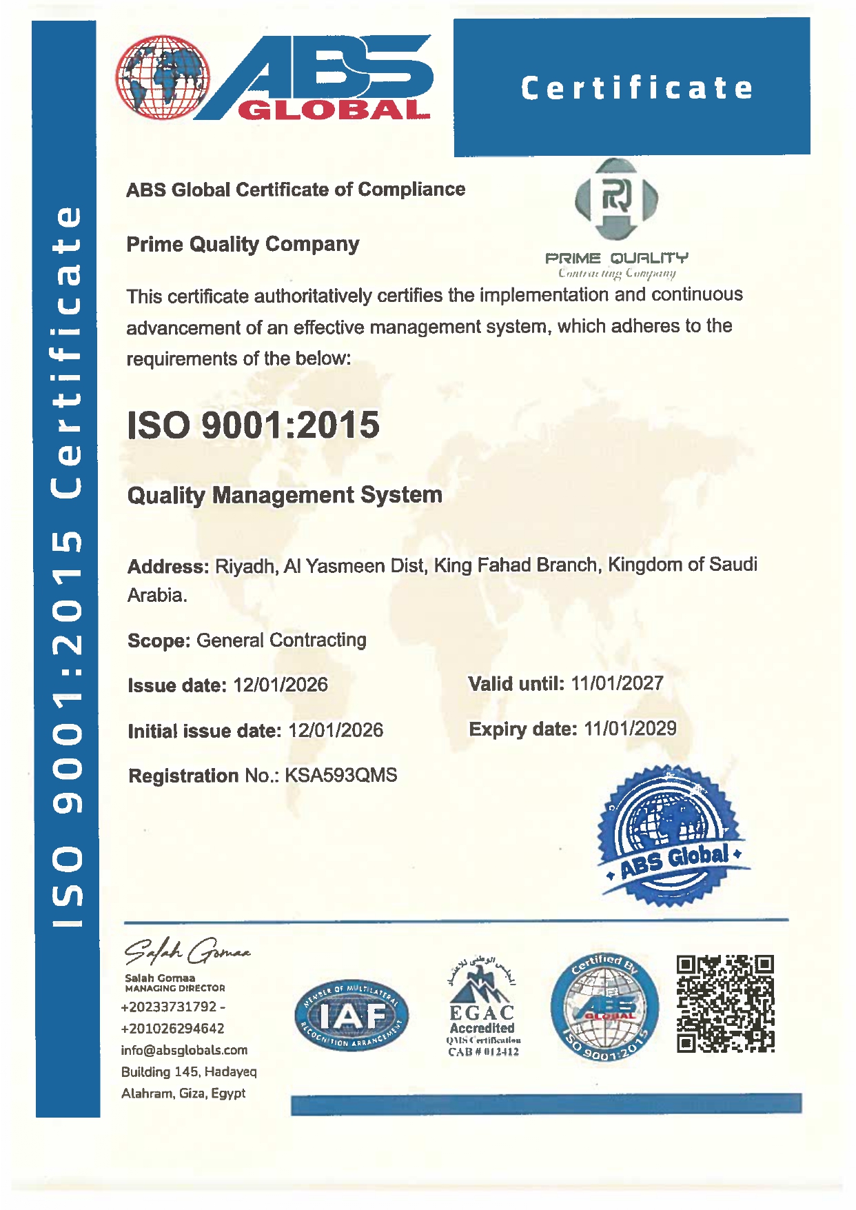 Prime Quality Company - ISO 9001 Certificate 2026_page-0001